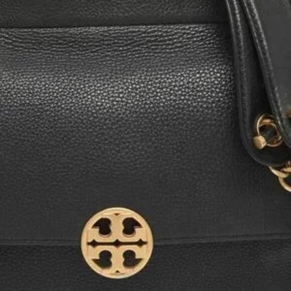 Tory Burch Stunning Chelsea Black Leather Convertible Shoulder/Crossbody - Picture 7 of 13